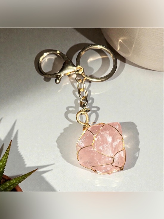 Other - Rose Quartz Crystal Keychain